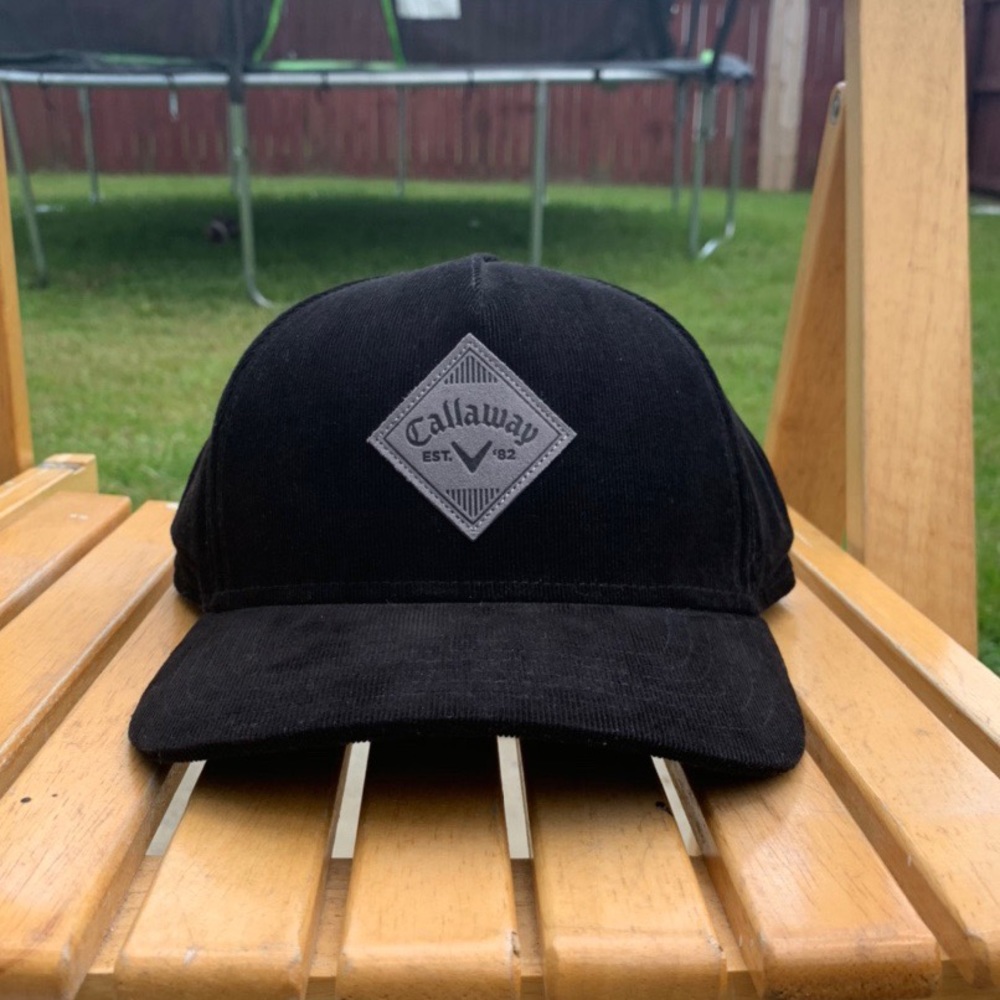 Black corduroy Callaway cap